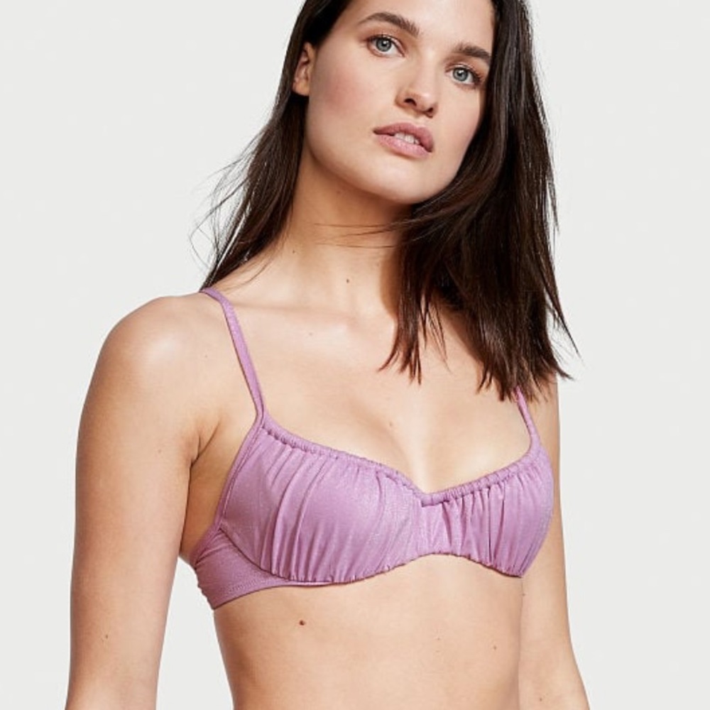 NWT Victoria’s Secret Ruched Wicked Bikini Top 34D